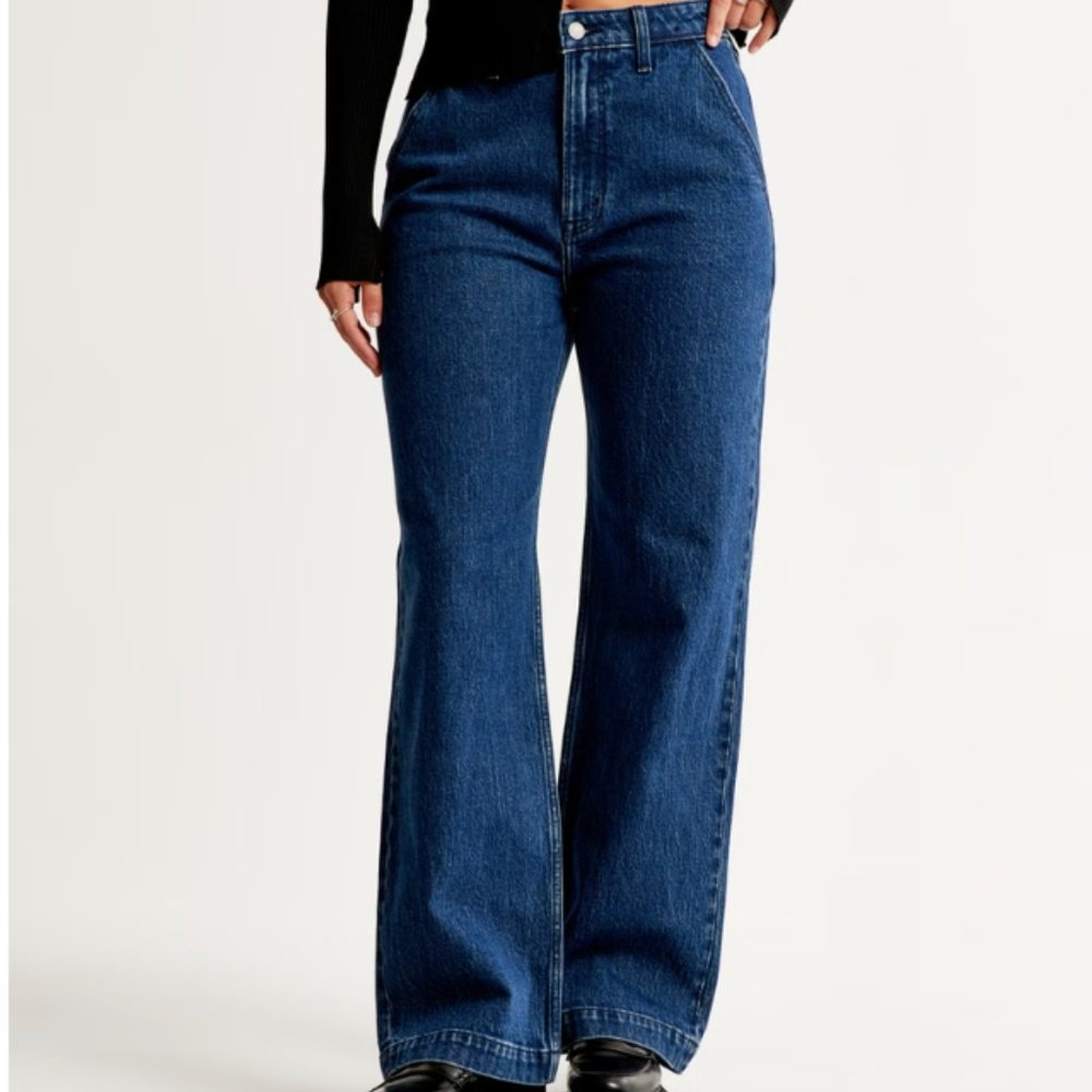 NWT A&F Curve Love High Rise 90s Relaxed Jean Size 28 Extra Long